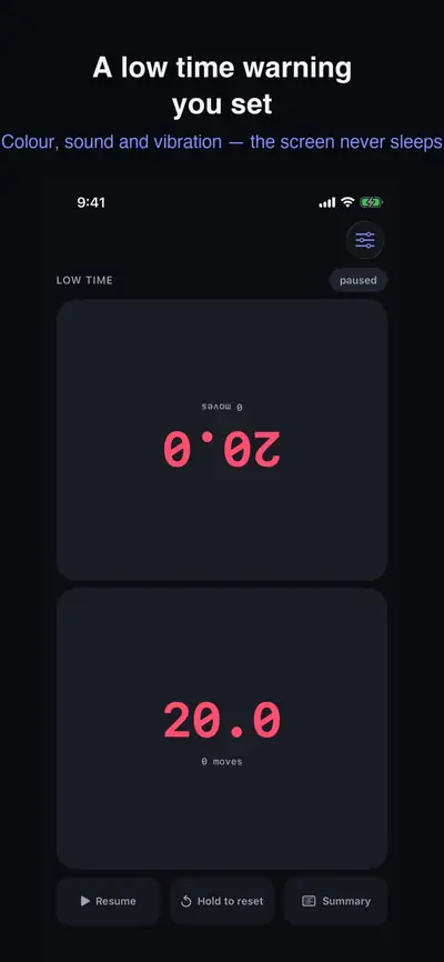 Chess Clock: Time Controls 화면 1