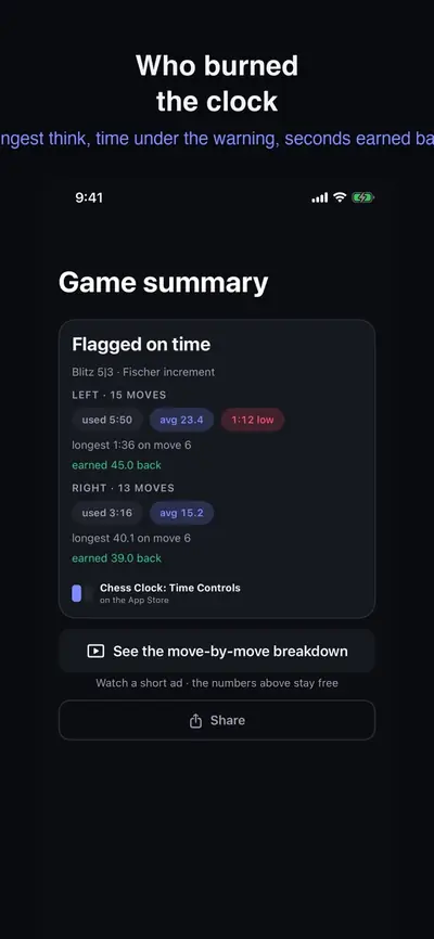 Chess Clock: Time Controls 화면 3