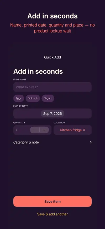 Expiration Tracker: Use First 화면 2