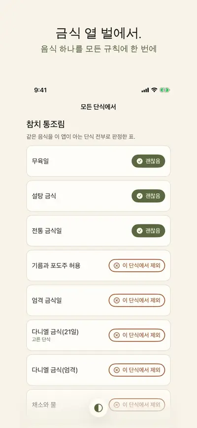 Fast Plate: 금식 음식 판정 화면 2