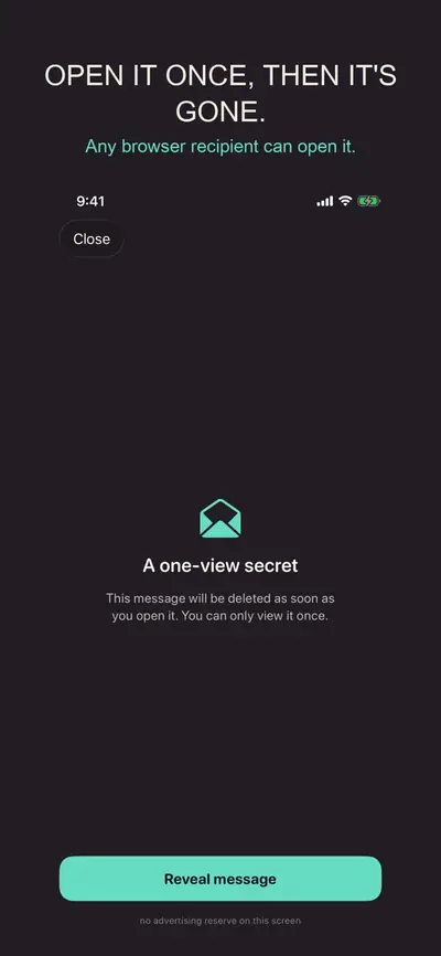 OneView: Expiring Secret 화면 3
