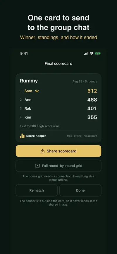 Score Keeper: Card & Board 화면 3